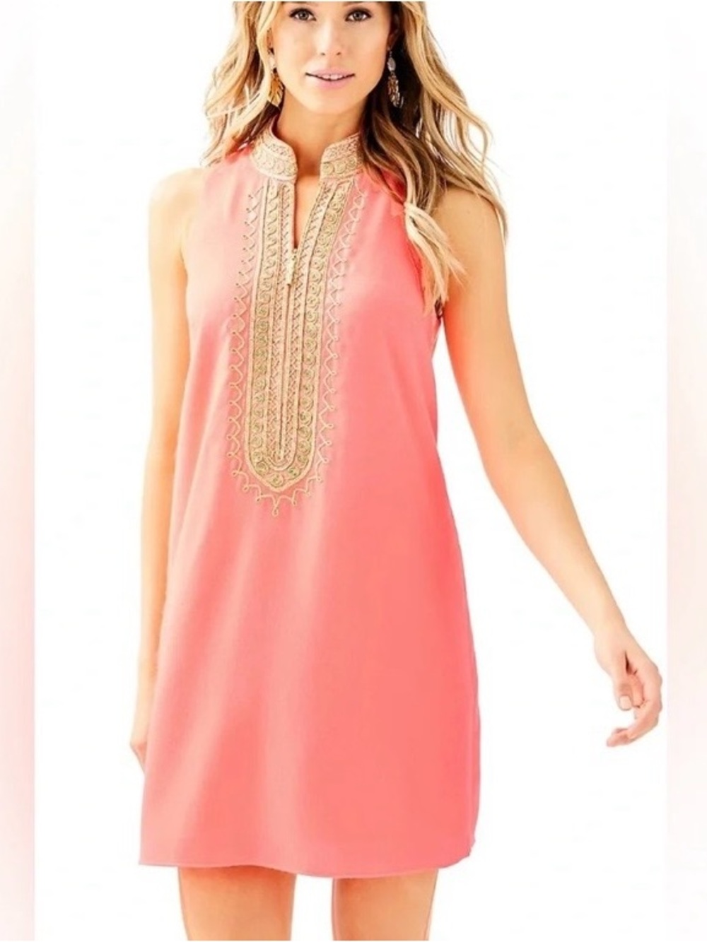 Lilly Pulitzer Sunrise Coral Jane Shift Dress Sz 0 Summer Vacation Resort Cute